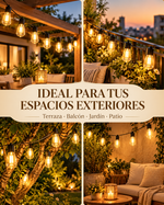 Iluminación solar decorativa de luz cálida sin enchufes