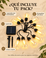 Ambiente cálido para terraza y jardín con luces solares